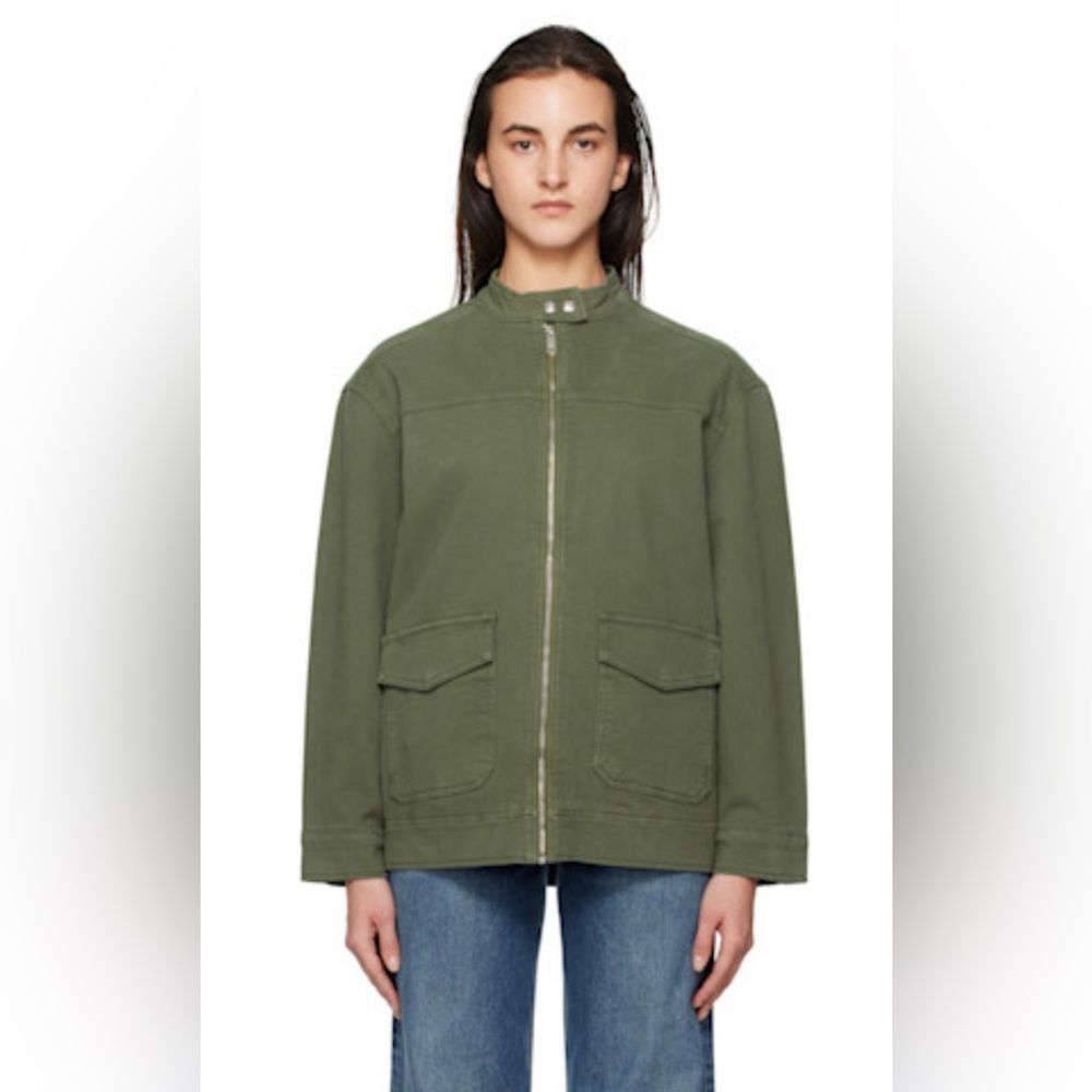 Anine Bing Henry Utility Field Army Jacket In Green Nwt